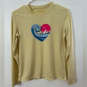 Life is Good Women's T-Shirt XS Long Sleeve